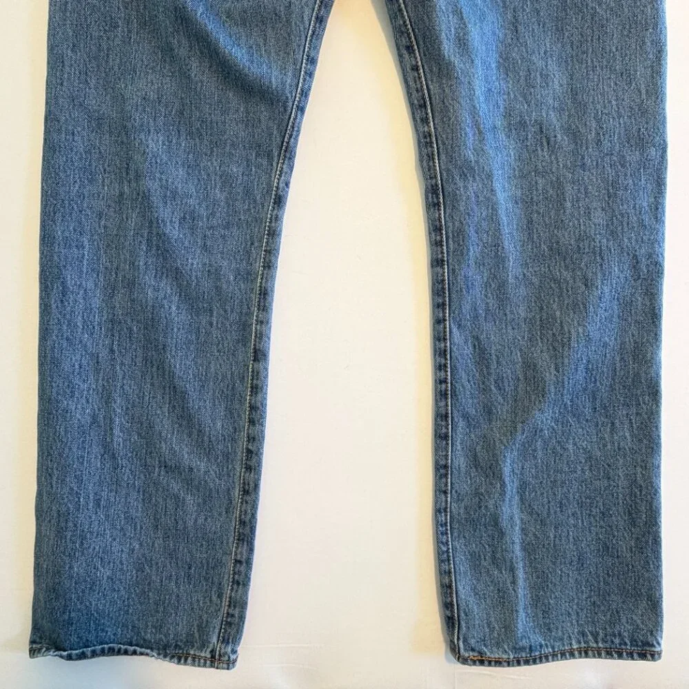 Vintage 90s LEVIS 501 Straight Leg Button Fly Denim Blue Jeans 36 x 32 - Picture 6 of 15
